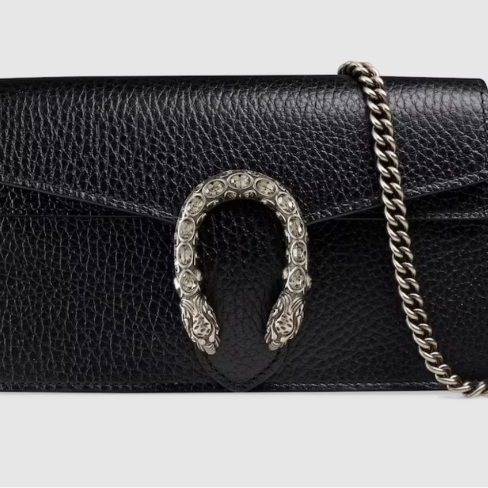 Gucci Black Mini Bag with Silver Chain